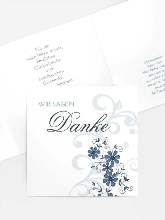 Dankeskarte Hochzeit "Ranke"