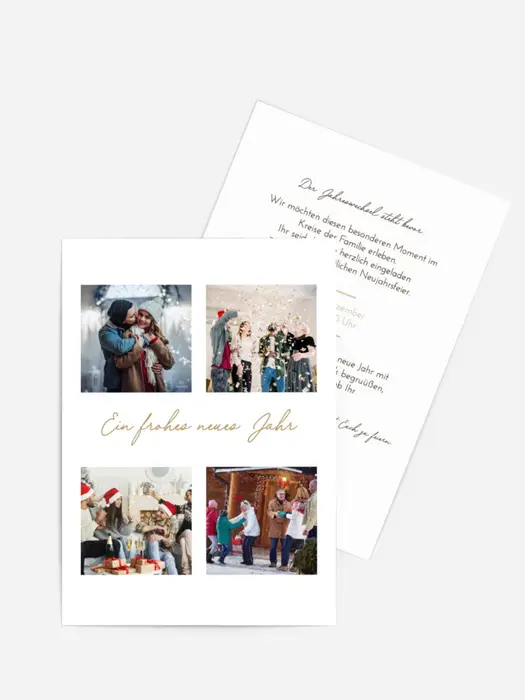 Neujahrskarte Jahr des Glücks Neujahrskarte Jahr des Glücks