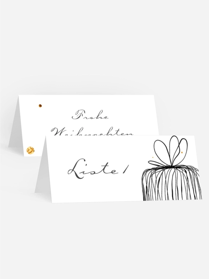 Weihnachtstischkarte Ein kleines Glück Weihnachtstischkarte Ein kleines Glück