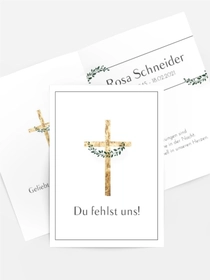 Sterbebildkarte Goldenes Denkmal Sterbebildkarte Goldenes Denkmal