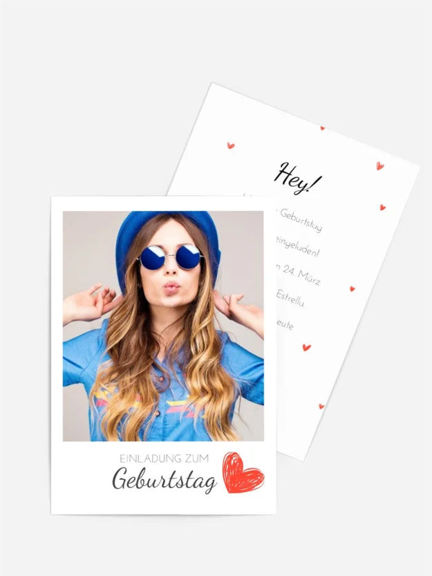 Geburtstagseinladung Herzchentraum