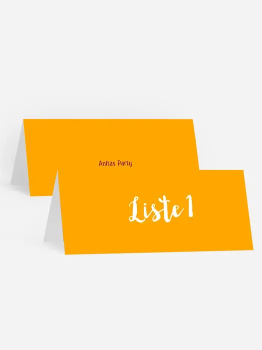 Tischkarte Geburtstag Blutorange