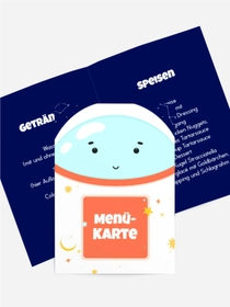 Menükarte Geburtstag Astronaut