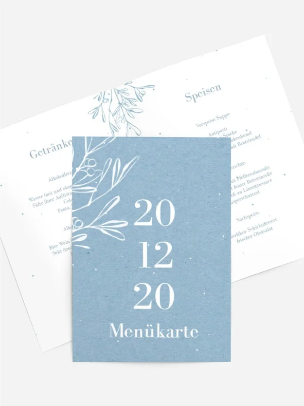 Menükarte Eisblume Menükarte Eisblume