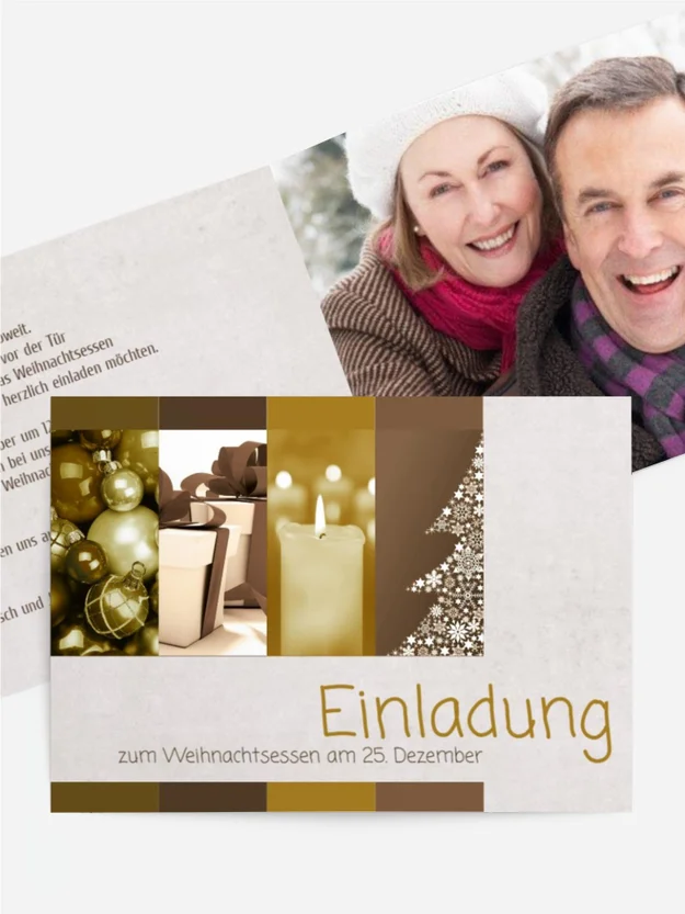 Weihnachtseinladung Privat Farbklang