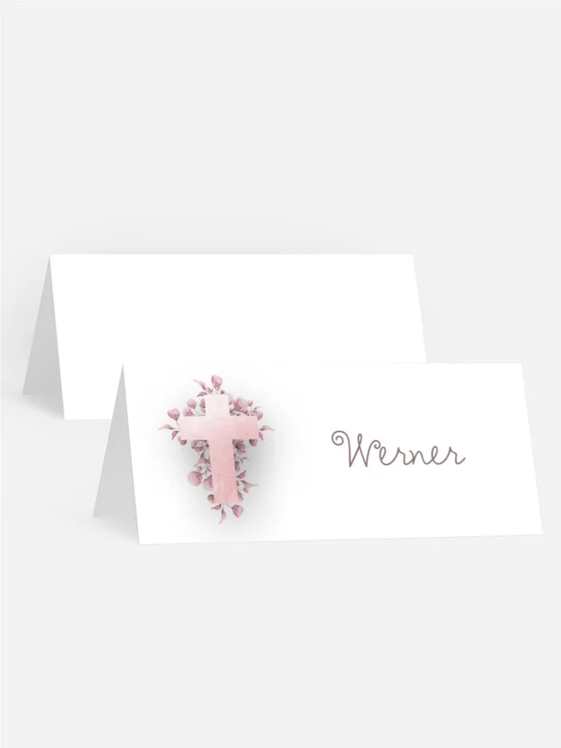 Tischkarte Kommunion Frühlingstag