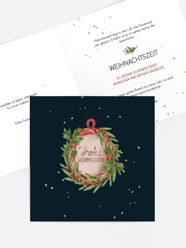 Grußkarte Weihnachten Dunkle Nacht