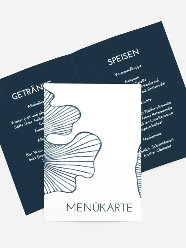 Menükarte Geburtstag  Volumenflecken