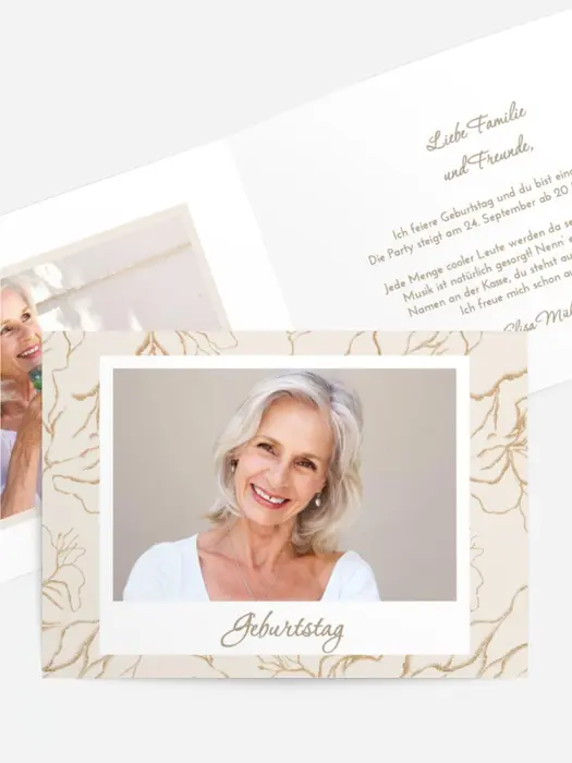 Geburtstagseinladung Muster aus Blumen