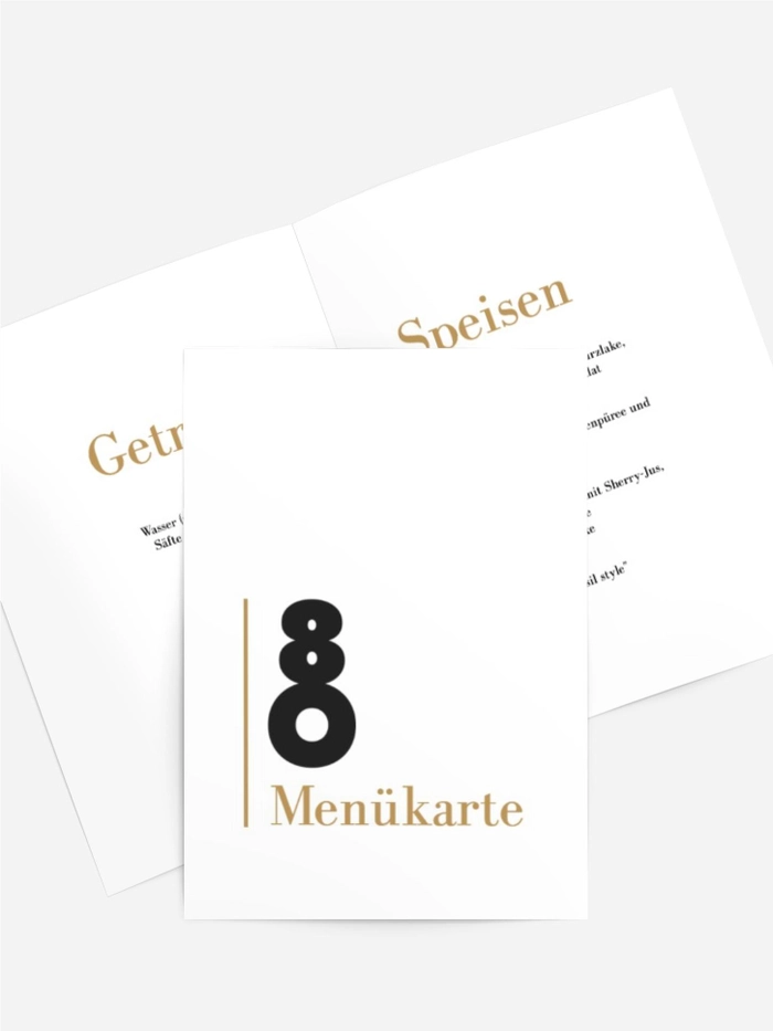 Menükarte Geburtstag Langer Streifen