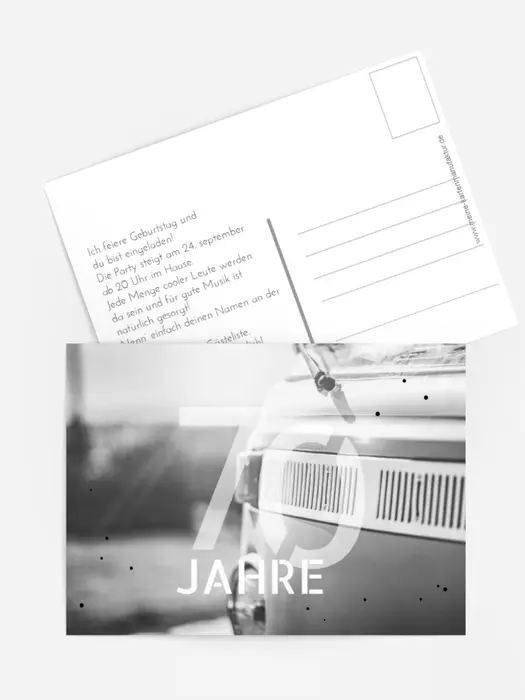Geburtstagseinladung dezente Zahl