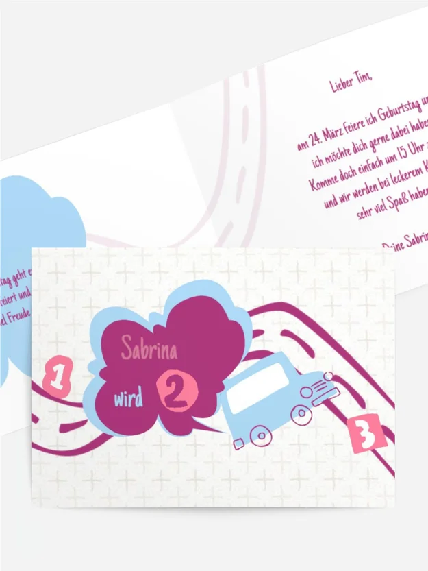 Kindergeburtstagseinladung "Lebensstraße"