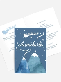 Menükarte Weihnachten Der Weihnachtsmann geht