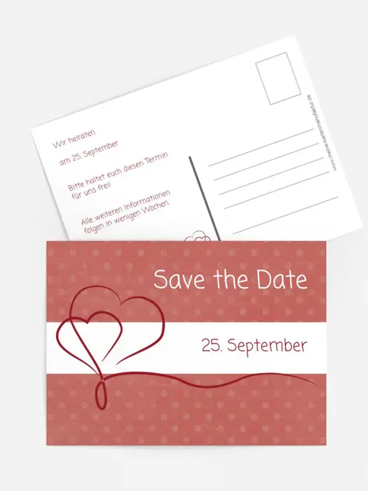 Save the Date Karte Gepunktet