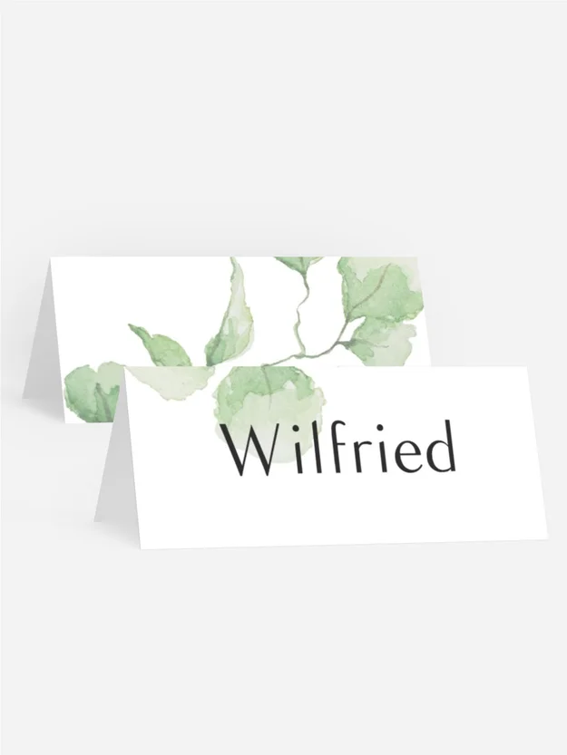 Tischkarte Taufe Fallende Blätter Tischkarte Taufe Fallende Blätter