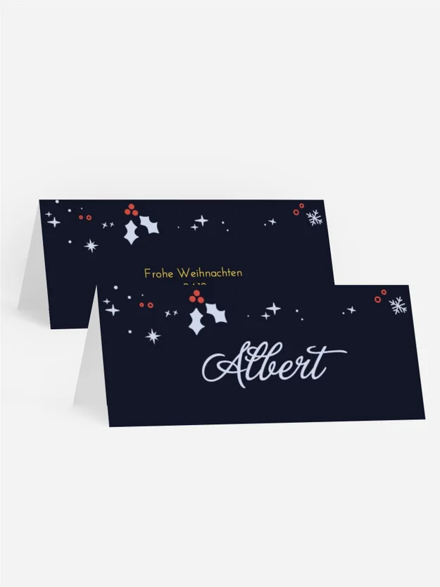 Tischkarte Weihnachten Sternenklare Nacht