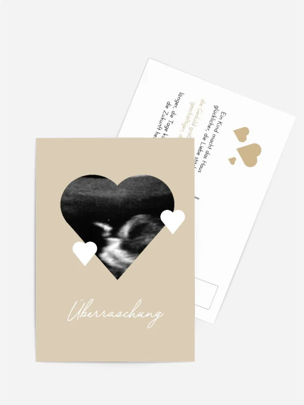 Schwangerschaftskarten Herz Liebe