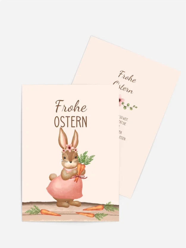 Osterkarte Osterhasen Leckereien