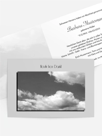 Trauerdanksagung Wolkenhimmel 2 quer