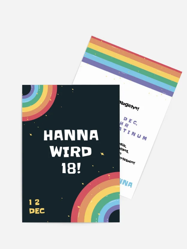 Geburtstagseinladung Regenbogen des Lebens Geburtstagseinladung Regenbogen des Lebens
