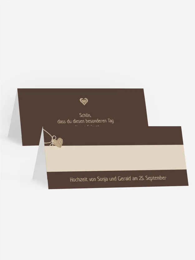 Tischkarte natürlich Ja