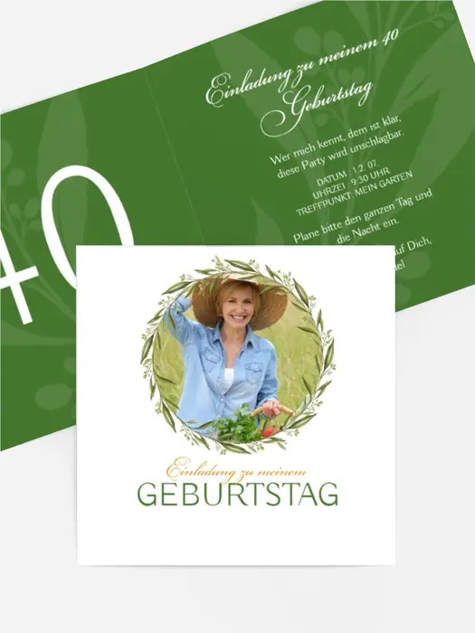 Geburtstagseinladung Grüne Jahre