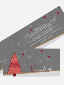 Weihnachtseinladung Geschäftlich Farbbäumchen