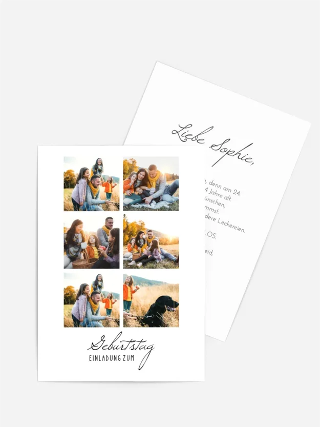 Geburtstagseinladung Familienset