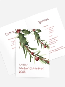 Menükarte Weihnachten Mich mit Geschenken Menükarte Weihnachten Mich mit Geschenken