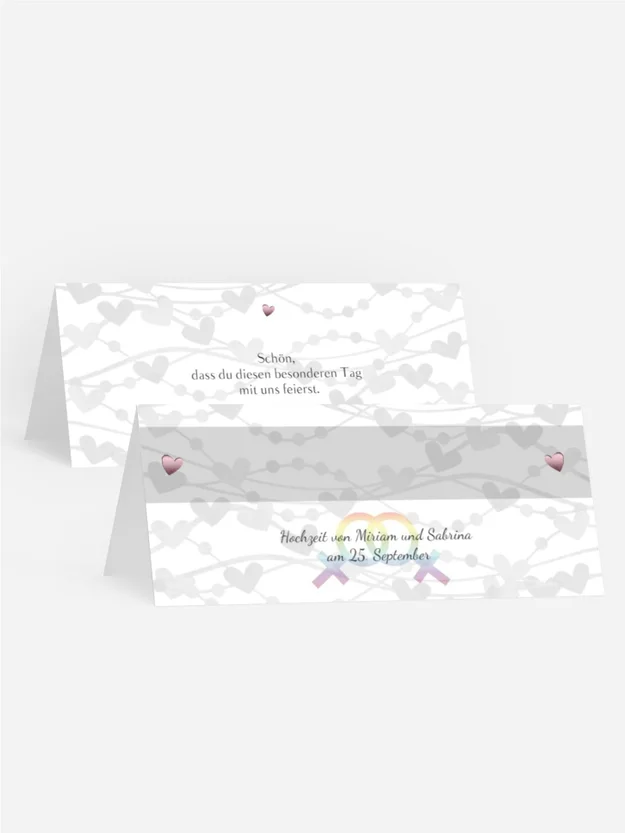 Tischkarte Im Zeichen der Liebe - Frauen Tischkarte Im Zeichen der Liebe - Frauen