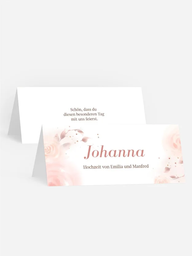 Tischkarte aquarall Natur