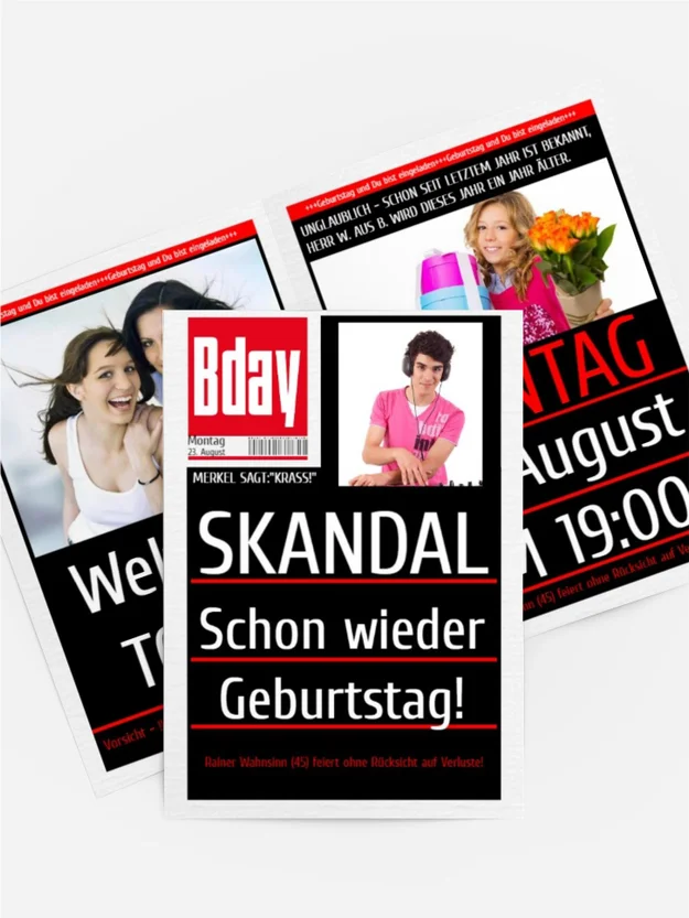 Einladungskarte Geburtstag Die Bildung