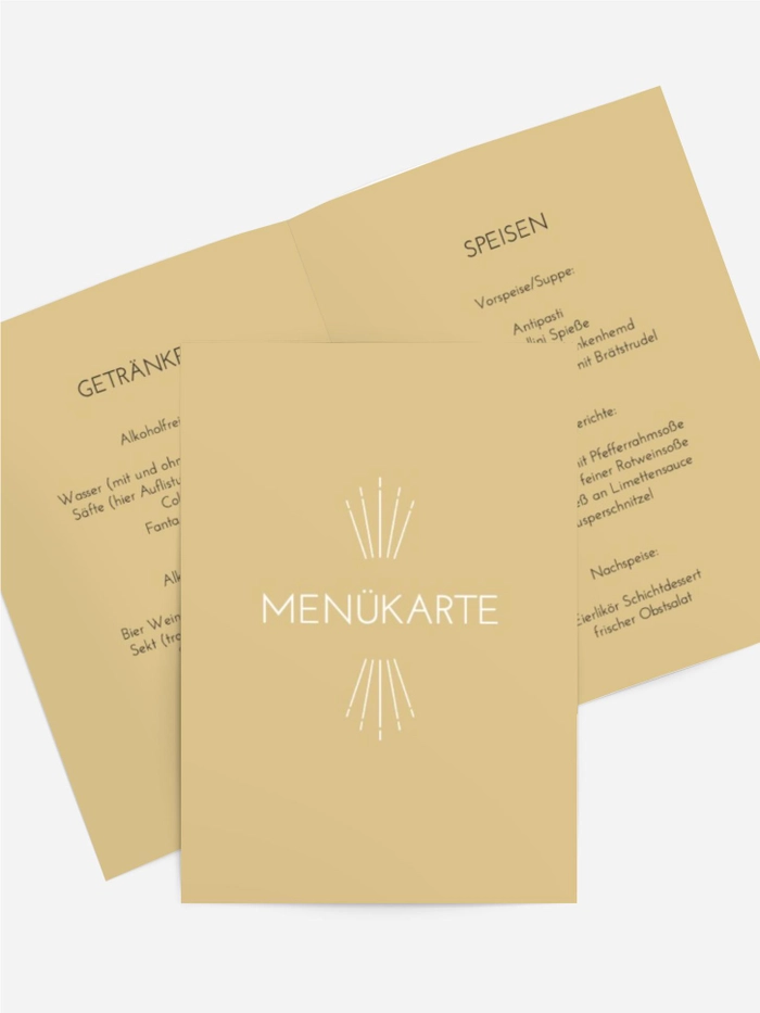 Menükarte Geburtstag Minimalistische Sterne