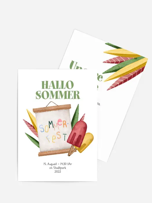 Einladung Sommerfest Staffelei