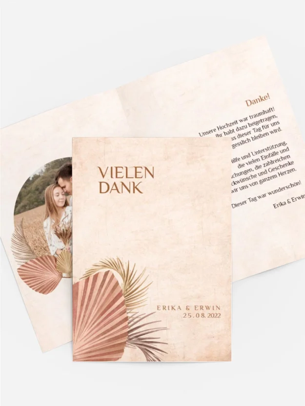 Dankeskarte Luft Kranz