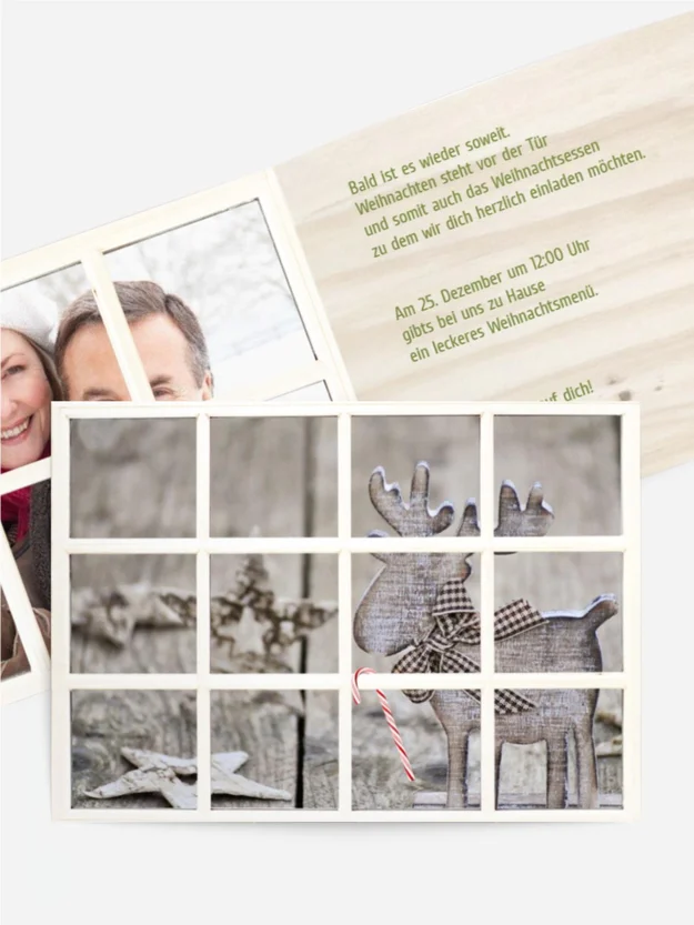 Weihnachtseinladung Privat Holzelch