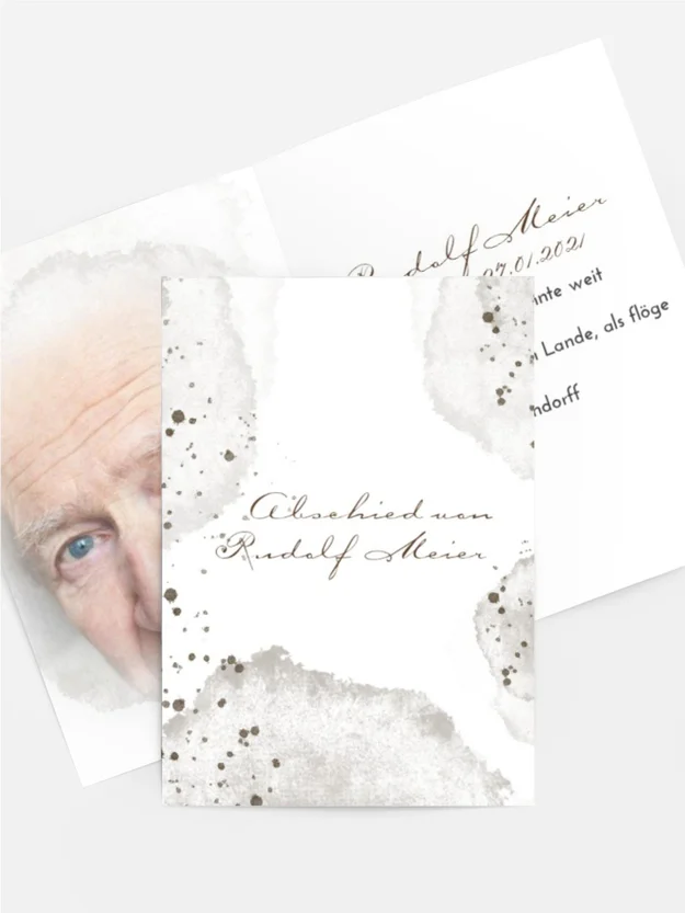 Sterbebildkarte Neue Filialen