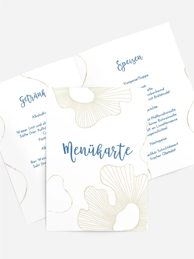 Menükarte Geburtstag Wellenförmige Formen Menükarte Geburtstag Wellenförmige Formen