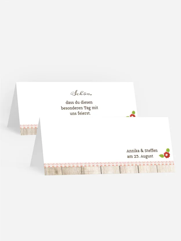 Tischkarte zur Hochzeit München