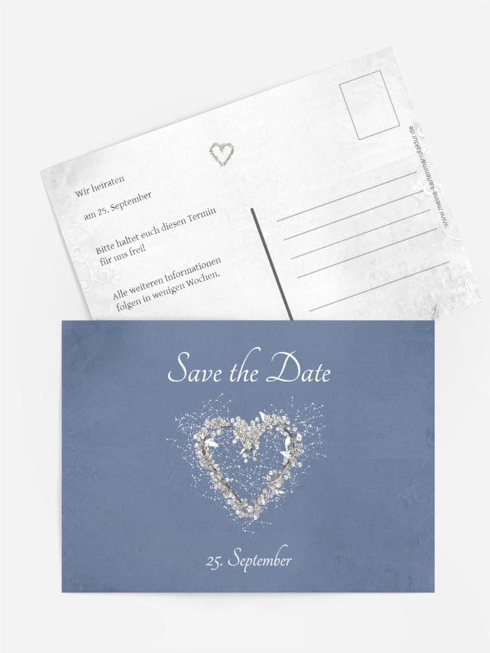 Save the Date glamour heart Save the Date glamour heart