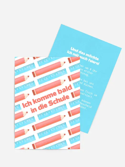 Einladungskarte Einschulung Schulanfang