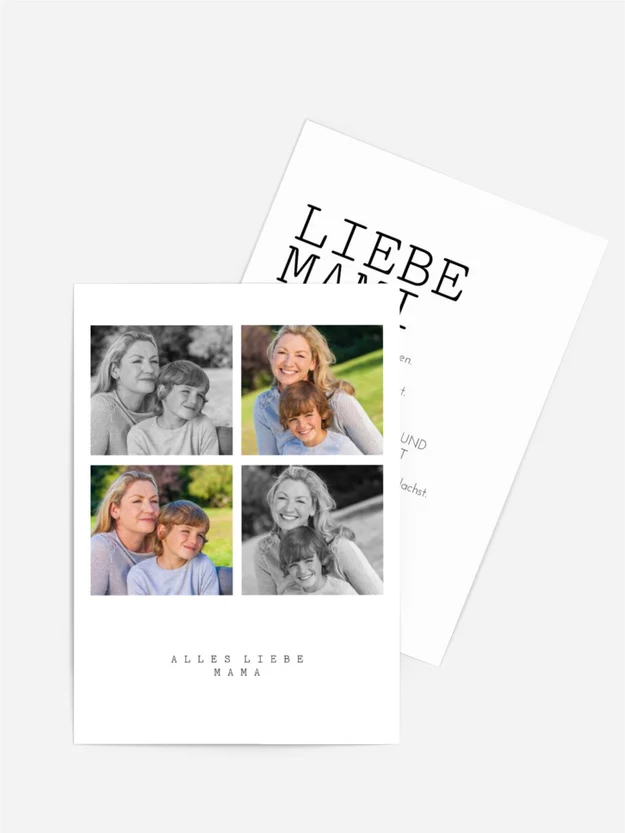 Grußkarte zum Muttertag 4 Bilder