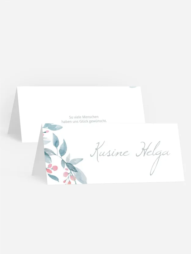 Tischkarte Blauregen