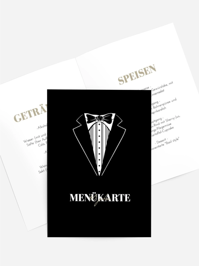 Menükarte Geburtstag Ernster Typ