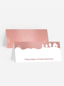 Weihnachts Tischkarte Schneelandschaft Weihnachts Tischkarte Schneelandschaft