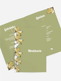 Menükarte Geburtstag Clematis