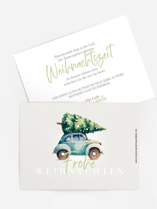 Grußkarte Weihnachten Urlaubsreise