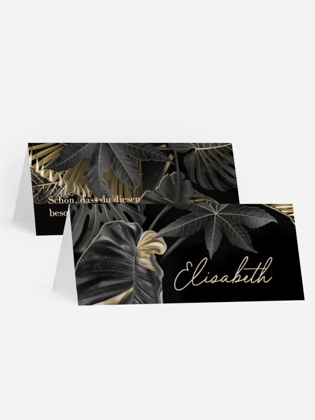 Tischkarte Luxusblatt