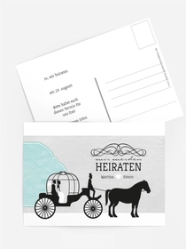 Save the Date Karte Kutsche Save the Date Karte Kutsche