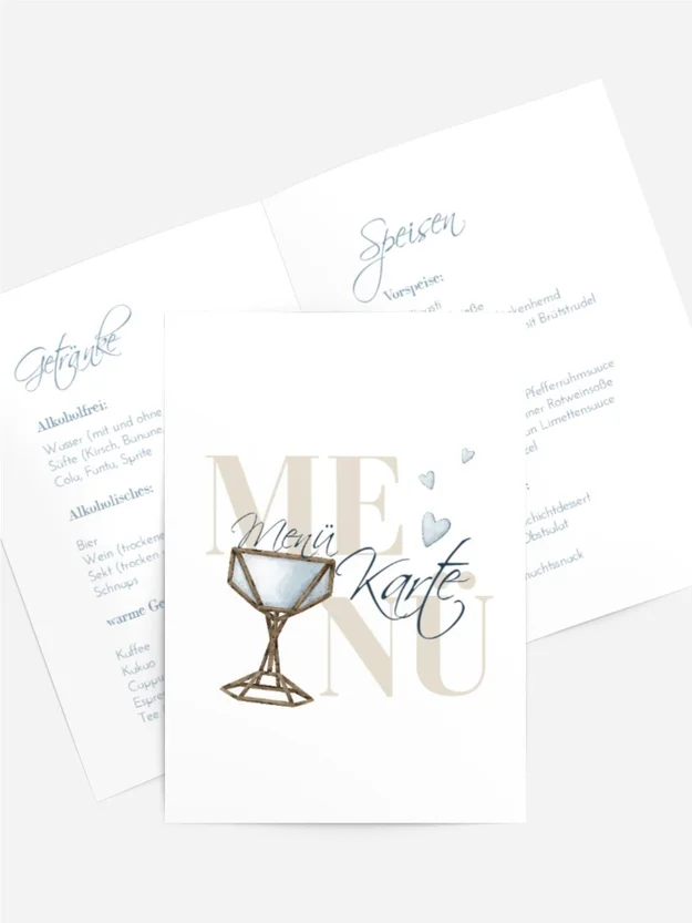 Menükarte Taufe Fröhliche Ereignisse